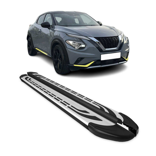 2019-2025 Nissan Juke Trittbretter Seitenschweller Seitenbretter Schwarz Alu OMAC DE