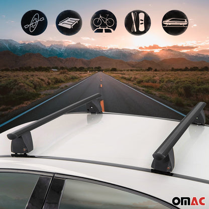 Menabo Dachträger Grundträger für Mercedes S Klasse W223 2020-25 Alu Schwarz 2x OMAC DE