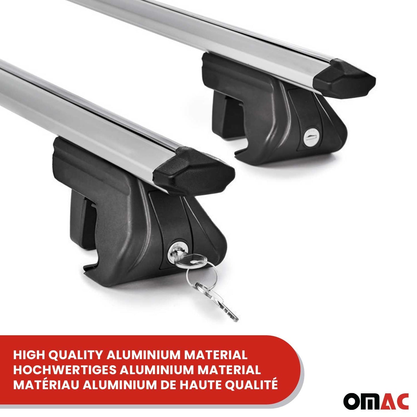 Dachträger Grundtäger für Toyota RAV4 2000-2012 3-5 tür 90kg Alu Silber 2x ABE