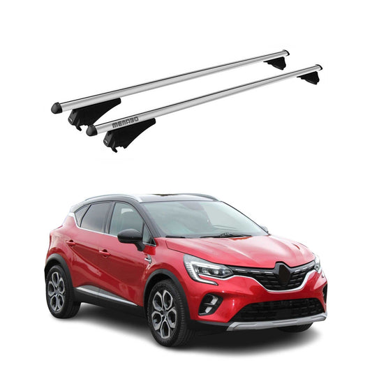 2019-2025 Renault Captur II Menabo Grundträger Dachträger Alu Silber 2x OMAC DE