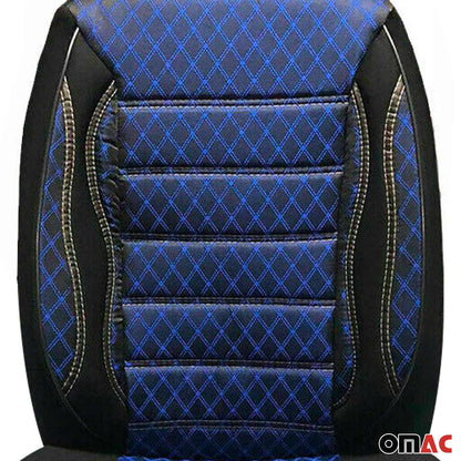 Sitzbezüge Schonbezüge für VW Transporter T6 2015-2025 Schwarz Blau 2 Sitz Vorne OMAC DE