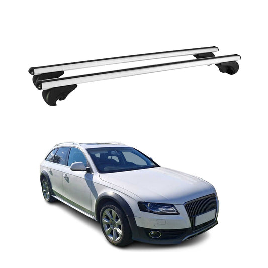 Dachträger Grundtäger für Audi A4 B8 Avant 2008-2012 Pre-FL 75kg Alu Silber 2x OMAC DE