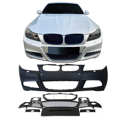 JOM Frontstoßstange für BMW E90 / E91 2005-2008 PDC + SRA Schwarz OMAC DE