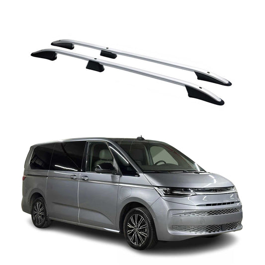 Dachreling Dachgepäckträger für VW Transporter T7 2024-2025 L1 kurzer Silber 2x OMAC DE