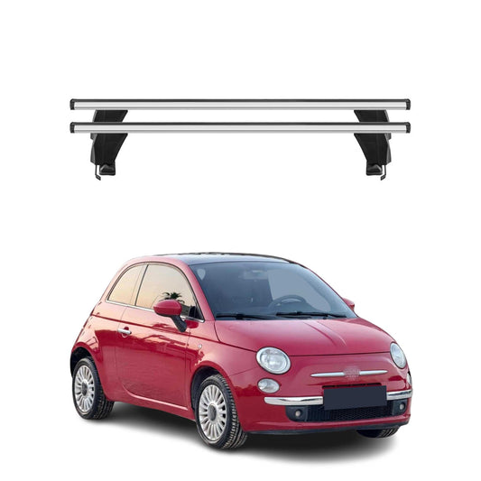 Dachträger Grundtäger für Fiat 500/500e/500EV/500 Hybrid 2007-2025 Alu Silber 2x OMAC DE