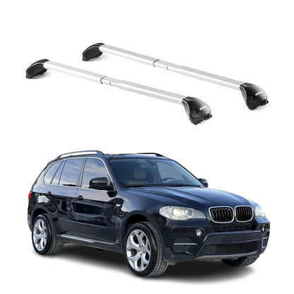 Dachträger Grundtäger für BMW X5 E70 E53 1999-2013 5 tür 100kg Alu Silber 2x ABE OMAC DE