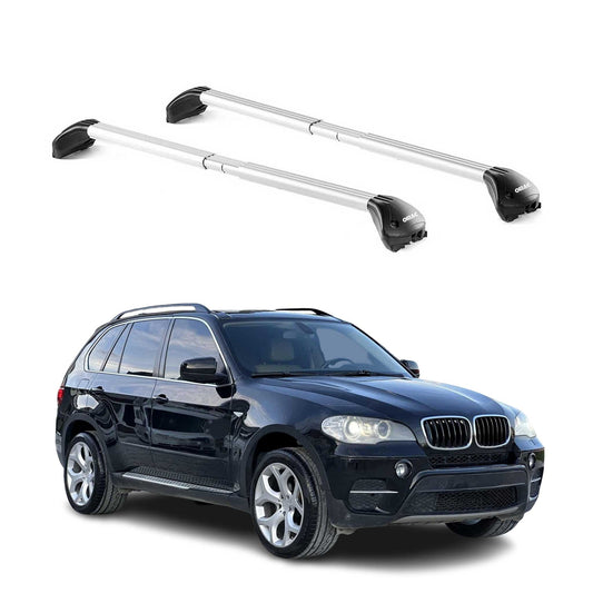 Dachträger Grundtäger für BMW X5 E70 E53 1999-2013 5 tür 100kg Alu Silber 2x ABE OMAC DE