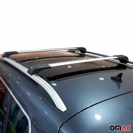 1998-2006 Land Rover Freelander L314 Dachträger-Querträger Aluminium Grau 2x