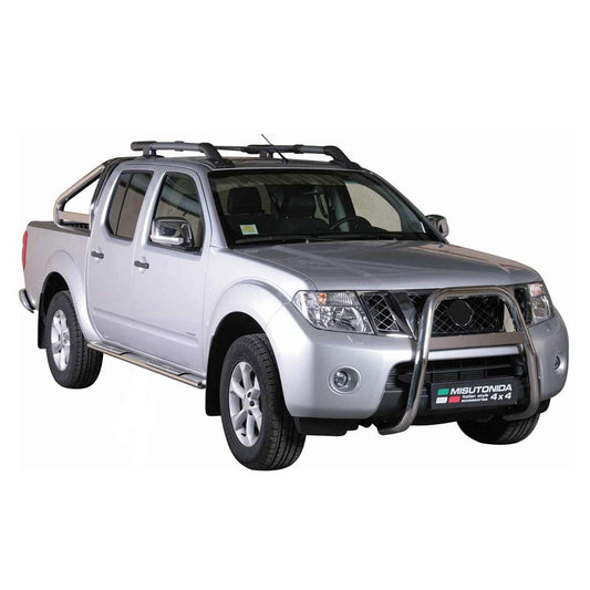 Edelstahl Seitenschweller Schwellerrohre für Nissan Navara D40 2005-2010 Silver OMAC DE