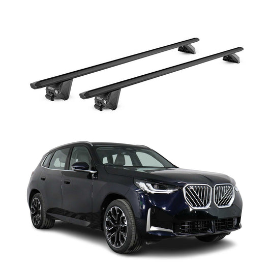 Dachträger Grundtäger für BMW X3 G45 2024-2025 100kg Aluminium Schwarz 2 tlg ABE OMAC DE
