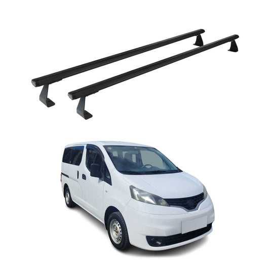Dachträger Grundtäger für Nissan NV200 2009-2021 75kg Aluminium Schwarz 2tlg OMAC DE