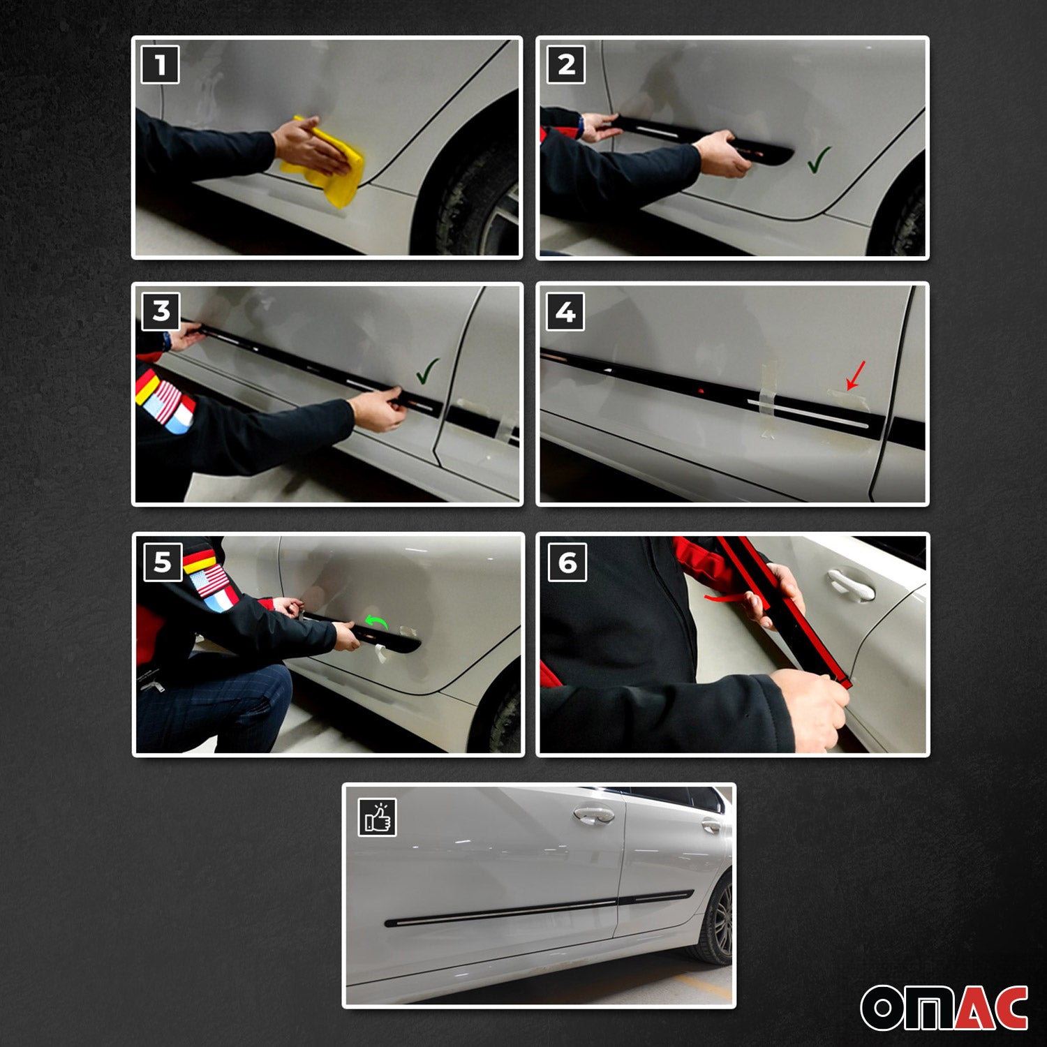 Seitentürleiste Türschutzleiste für Opel Mokka/Mokka-e 20-25 Polypropylene 4 tlg OMAC DE
