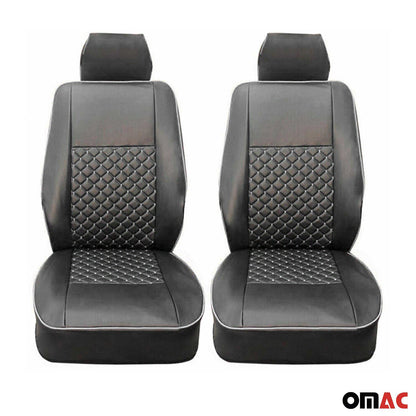 Sitzbezüge Schonbezüge für VW Transporter T4 1990-2003 Kunstleder Schwarz 1+1 OMAC DE