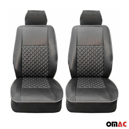 Sitzbezüge Schonbezüge für VW Transporter T4 1990-2003 Kunstleder Schwarz 1+1 OMAC DE