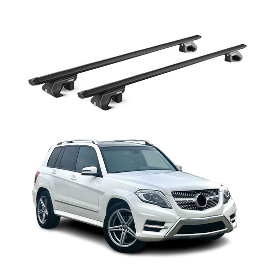 Dachträger Grundtäger für Mercedes GLK Klasse X204 2008-15 90kg Alu ABE Schwarz OMAC DE
