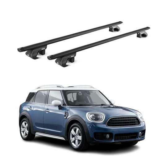 Dachträger Grundtäger für Mini Countryman F60 2017-2023 90kg Alu Schwarz 2x ABE OMAC DE