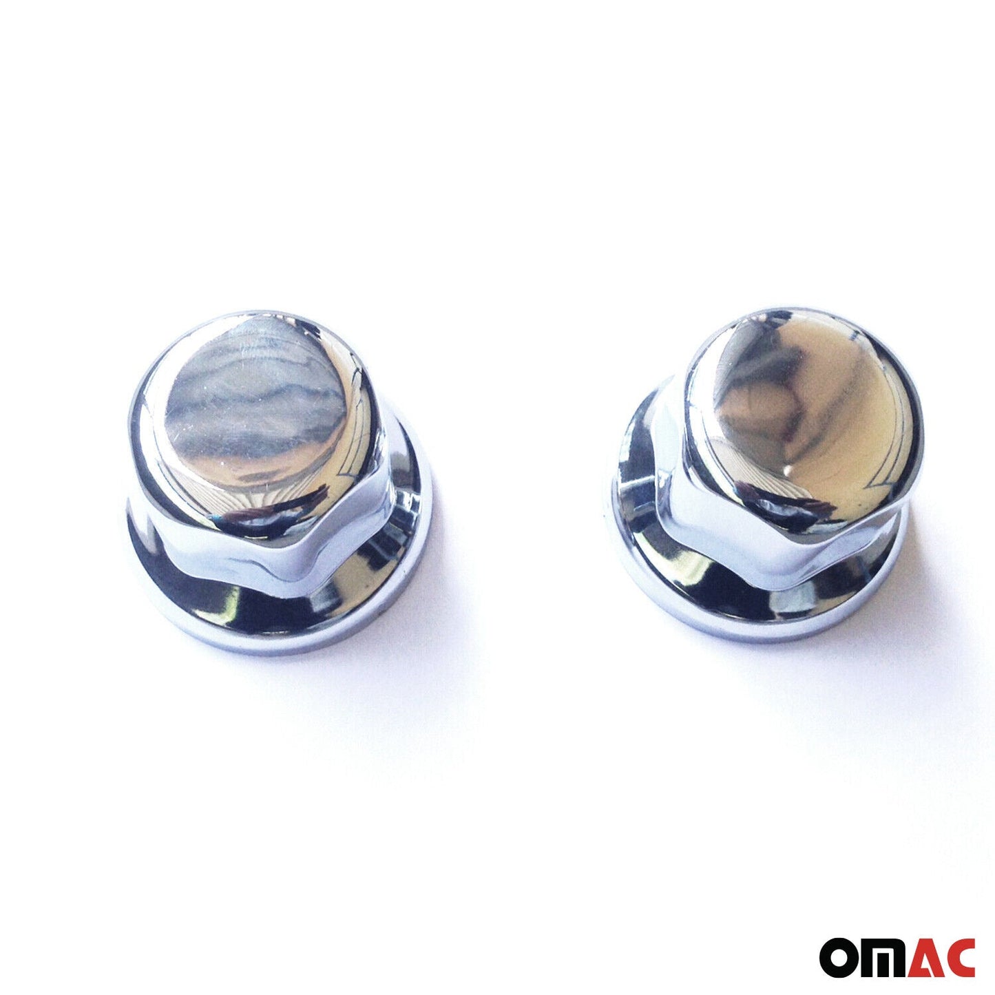 40x Glänzend Chrom Radmutterkappen Schutz Ø33mm für hohe Schrauben / LKW OMAC DE