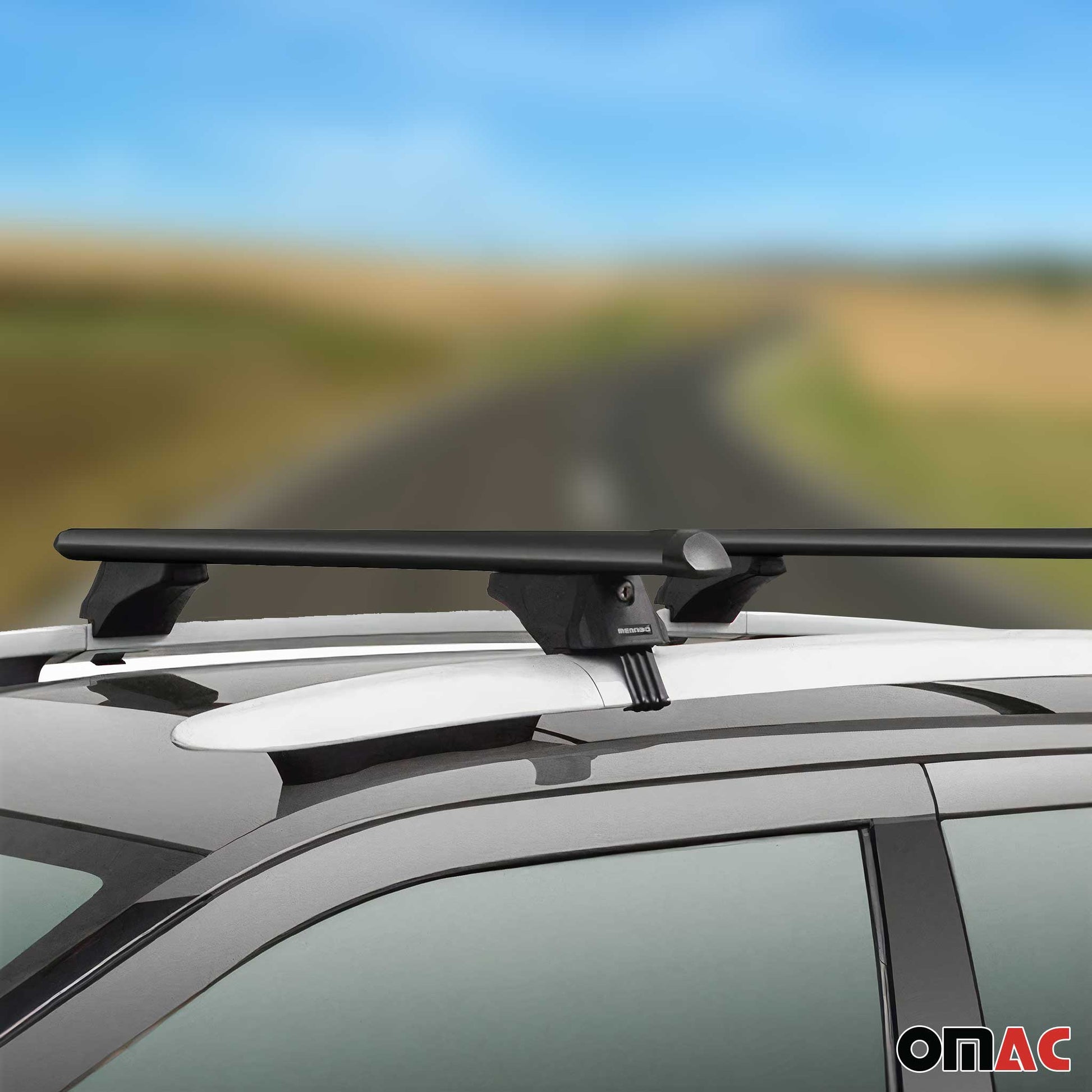 Menabo Dachträger Grundtäger für VW Tiguan mk2 2016-2020 Pre-FL 75kg Alu Schwarz OMAC DE