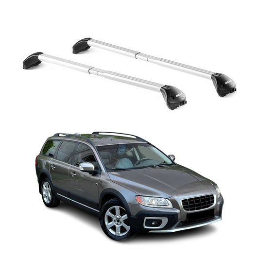 Dachträger Grundtäger für Volvo XC70 mk3 2007-2016 5 tür 100kg Alu Silber 2x ABE OMAC DE