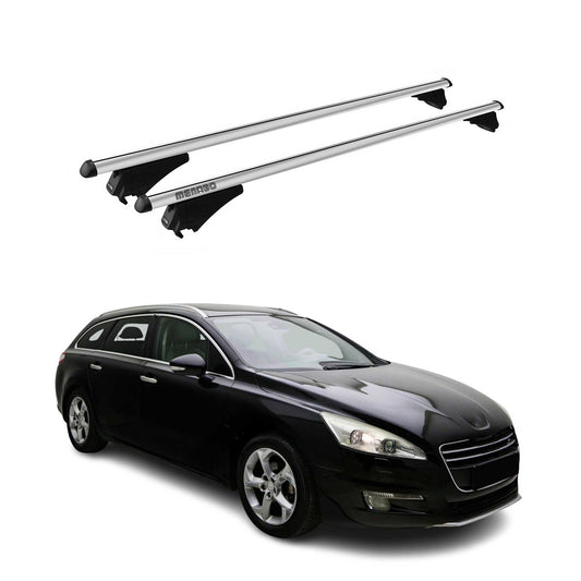 Menabo Dachträger Grundtäger für Peugeot 508 Kombi 2018-2025 75kg Alu Silber 2x OMAC DE