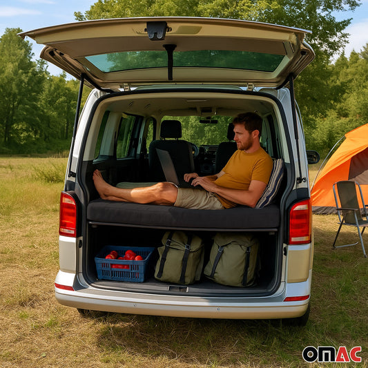 Multiflexboard Bettverlängerung Ablage für Volkswagen T7 2024-2025 Schwarz 3x OMAC DE