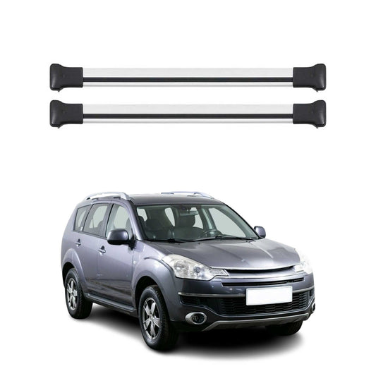 Dachträger Grundtäger für Citroen C-Crosser 2007-2012 75kg Alu Silber 2tlg OMAC DE