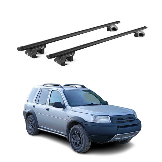 Dachträger Grundtäger für Land Rover Freelander I 1998-2006 90kg Alu Schwarz ABE OMAC DE