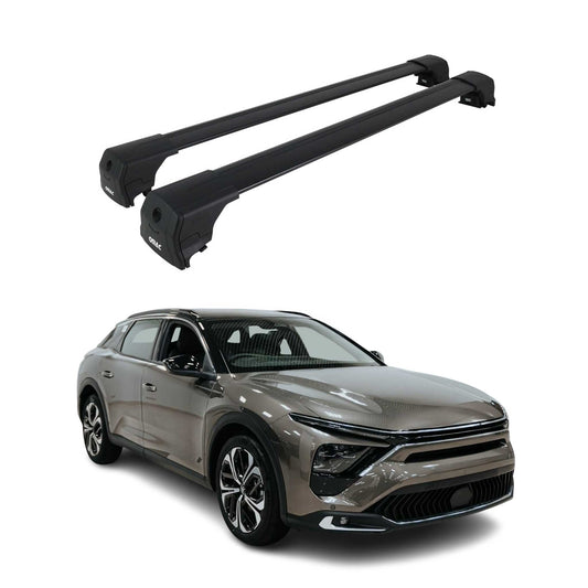 Dachträger Grundtäger für Citroen C5 X 2022-2025 75kg Aluminium Schwarz 2 tlg OMAC DE
