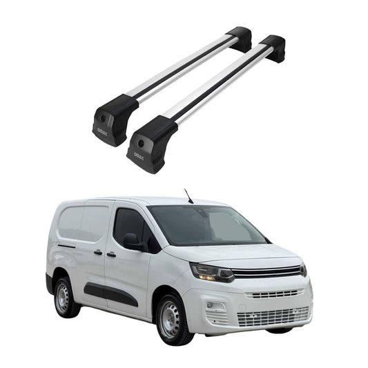 Dachträger Grundtäger für Citroen Berlingo 2018-2025 75kg Aluminium Silber 2x OMAC DE