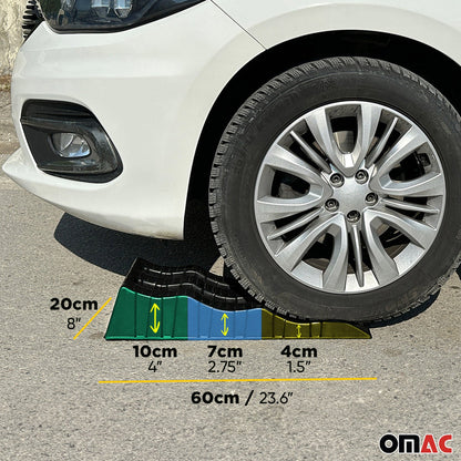 Auffahrrampen Set KFZ-Rampen bis 3.5 Tonnen Tragkraft Rutschfeste Auto Rampe OMAC DE
