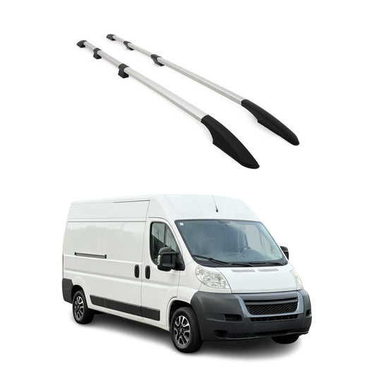 2006-2025 Fiat Ducato III Dachträger Gepäckträger L3 H2 Alu Silber 2 tlg