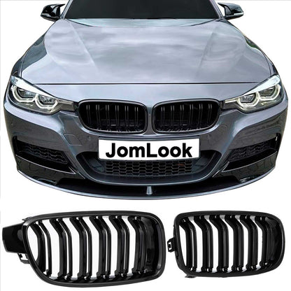 JOM Kühlergrill Kühlergitter für BMW F30 F31 2011-2019 schwarz 1tlg OMAC DE