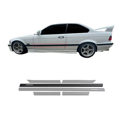 JOM Seitenleisten Türleisten für BMW 3er E36 Coupe Cabrio schwarz 6tlg OMAC DE