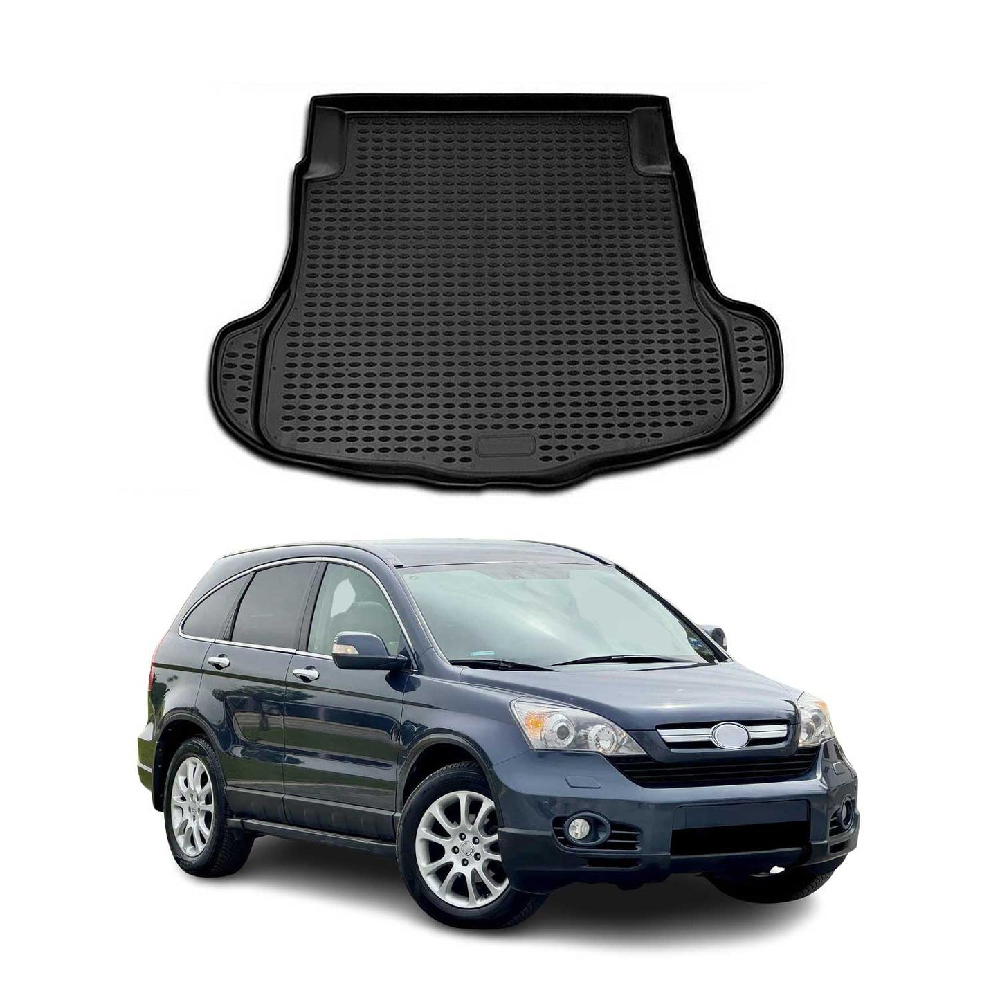 Kofferraummatte Kofferraumwanne für Honda CR-V 2007-2012 Gummi TPE Schwarz OMAC DE