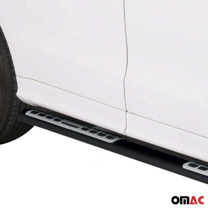 Stahl Seitenschweller Schwellerrohre für Audi Q5 8R 2008-2017 Schwarz OMAC DE