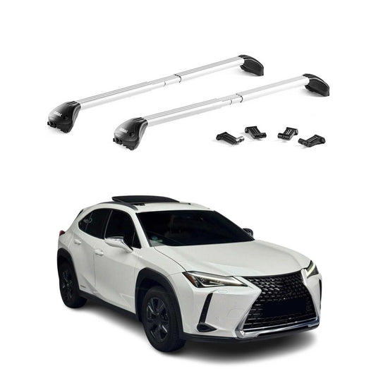 Dachträger Grundtäger für Lexus UX 2018-2025 100kg Aluminium Silber 2x ABE OMAC DE