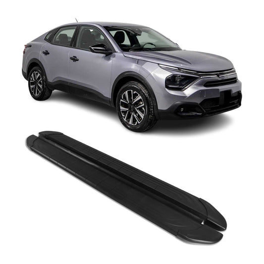 Seitenschweller Trittbretter für Citroen C4 X 2022-2025 Schwarz Aluminium 2 tlg OMAC DE