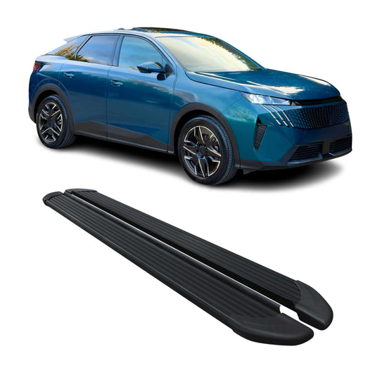 2024-2025 Peugeot e-3008 Trittbretter Seitenschweller Seitenbretter Aluminium Schwarz OMAC DE