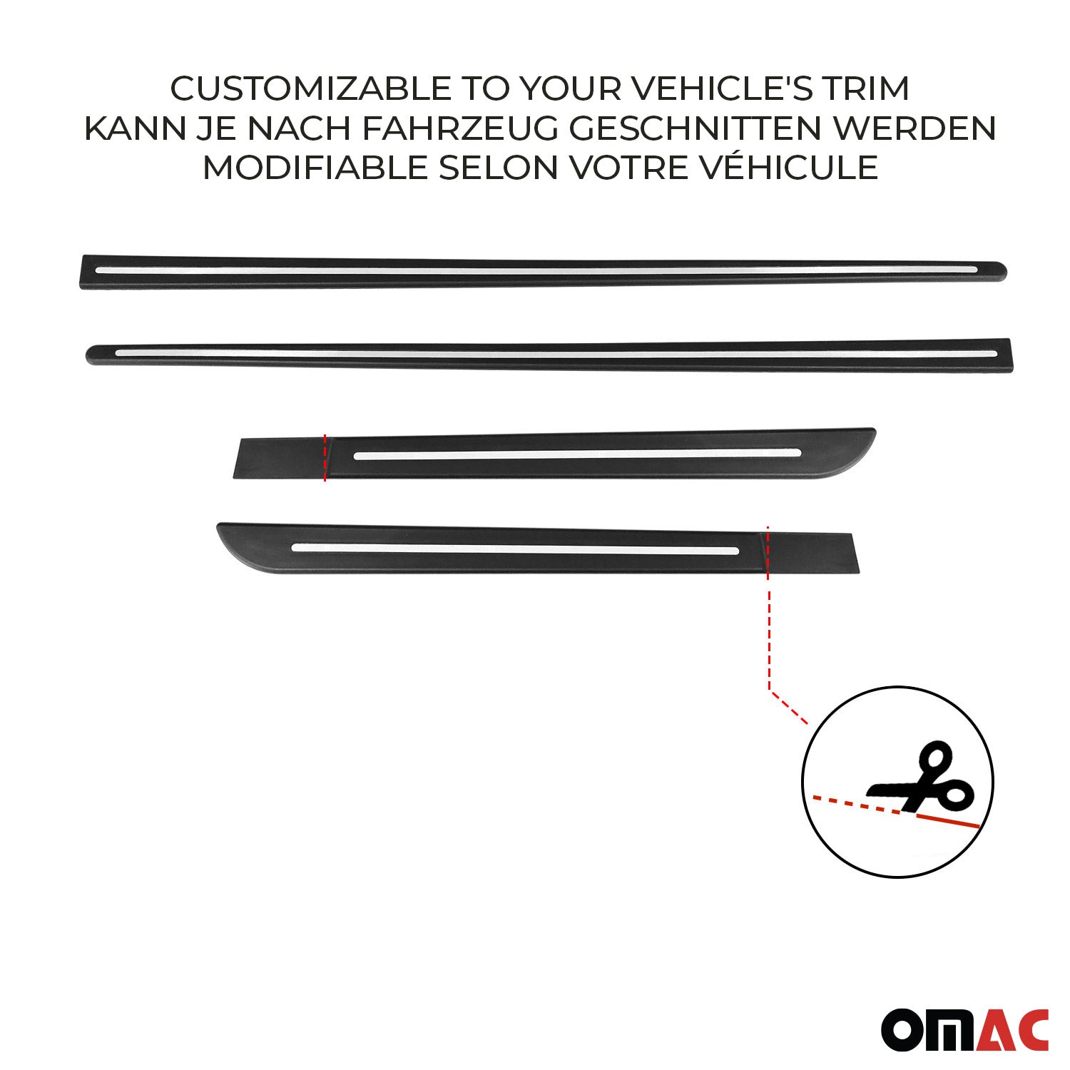 Seitentürleiste Türschutzleiste für Seal U/BYD Atto 3 2022-2025 Polypropylene 4x OMAC DE