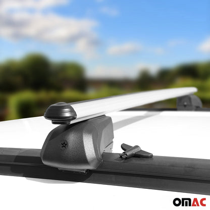 OMAC Universal Dachträger Gepäckträger für Auto 75kg 120cm Aluminium Grau 2x OMAC DE