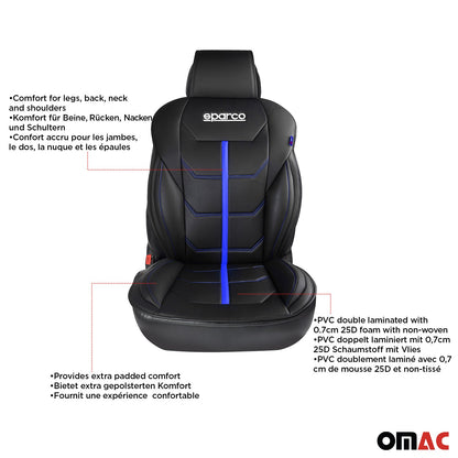 SPARCO Sitzkissen Sitzauflage Sitzschoner Universal Schwarz Blau Sitzschutz OMAC DE