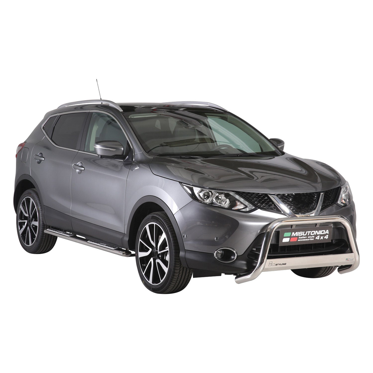 Edelstahl Seitenschweller Schwellerrohre für Nissan Qashqai 2014-2021 Silber OMAC DE