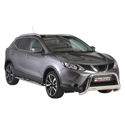 Edelstahl Seitenschweller Schwellerrohre für Nissan Qashqai 2014-2021 Silber OMAC DE
