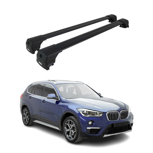 Dachträger Gepäckträger für BMW X1 F48 2015-2022 ABE Grundträger Alu Schwarz OMAC DE