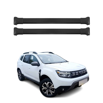 Dachträger Grundtäger für Dacia Duster mk3 2024-2025 75kg Alu Schwarz 2 tlg OMAC DE