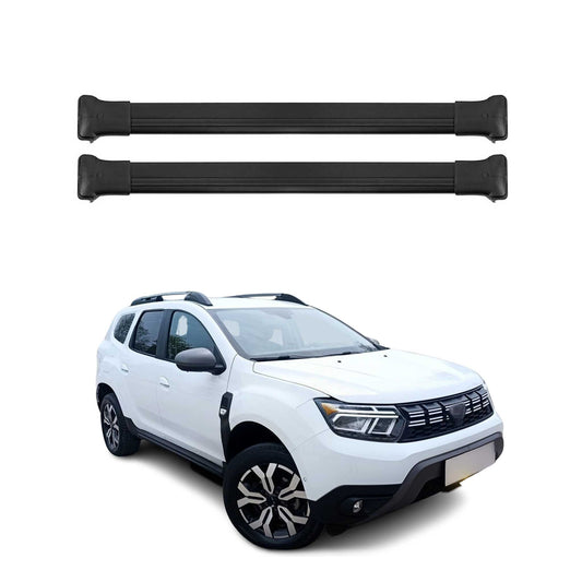 Dachträger Grundtäger für Dacia Duster mk3 2024-2025 75kg Alu Schwarz 2 tlg OMAC DE