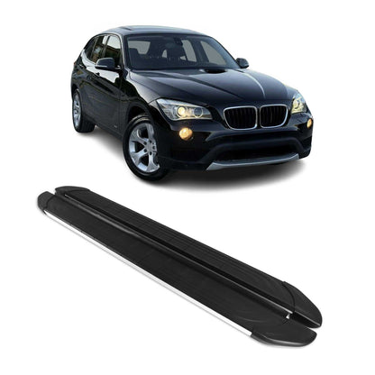 Seitenschweller Trittbretter für BMW X1 2009-2015 Silber Aluminium 2 tlg OMAC DE