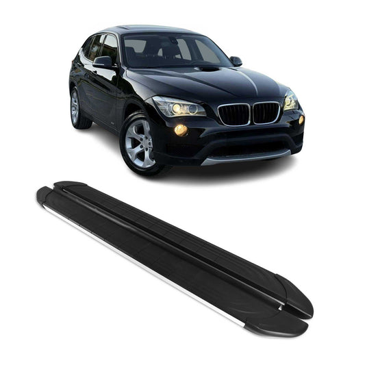 Seitenschweller Trittbretter für BMW X1 2009-2015 Silber Aluminium 2 tlg OMAC DE