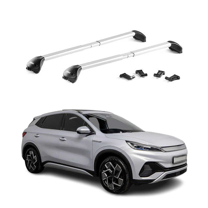 Dachträger Grundtäger für BYD Atto 3 2022-2025 100kg Aluminium Silber 2 tlg ABE OMAC DE