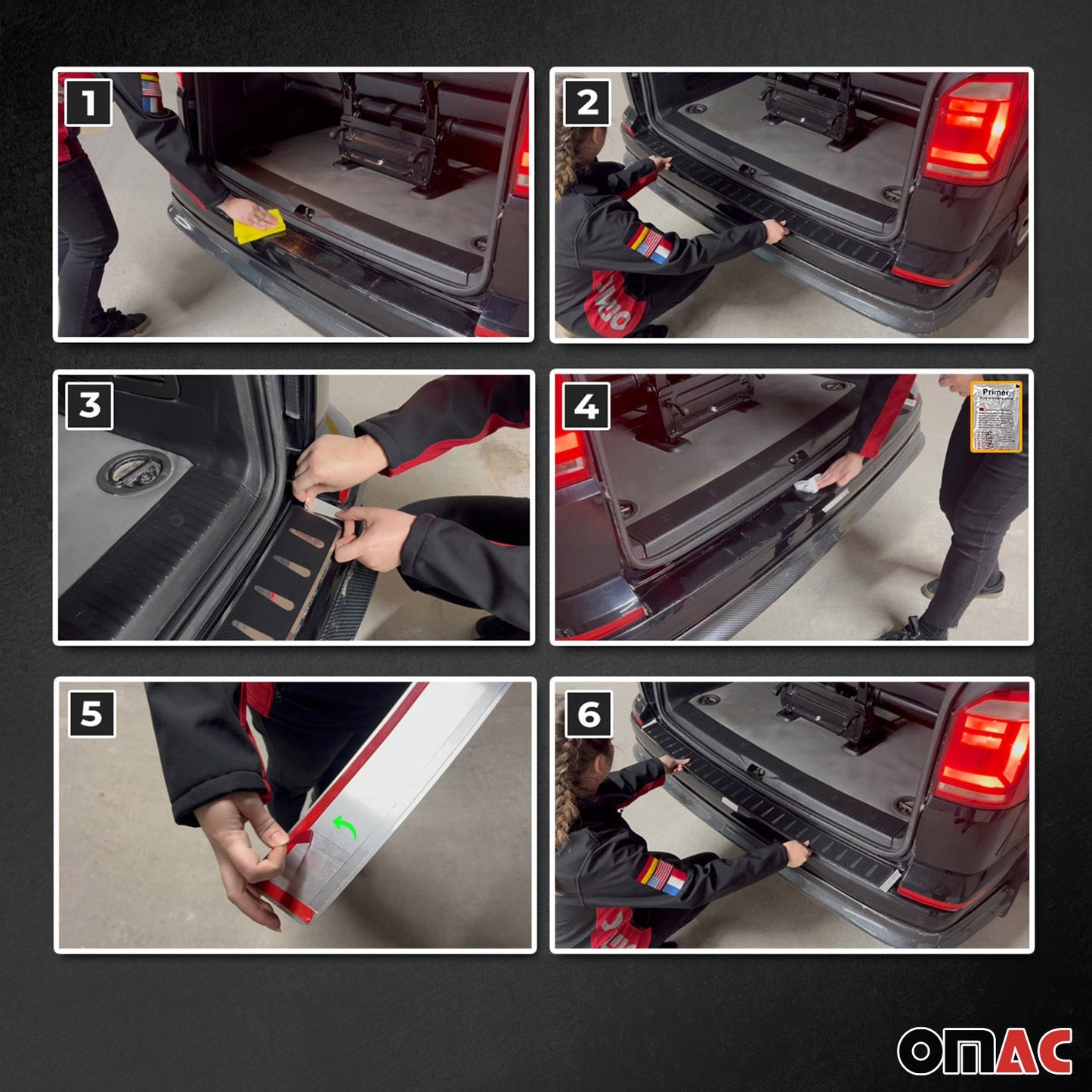 Ladekantenschutz für VW Passat B7 2010-2014 Echt Karbon Schwarz 1 tlg OMAC DE